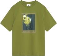 Wood Wood Asa Spray Paint Tshirt Gots Mand Fatique Green Kortærmede T-...