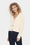 Saint Tropez Cloudysz Cardigan Kvinde Creme Cardigans Casual Fit Str L...