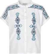 Lollys Laundry Myall Shirt SS Kvinde White Kortærmede Bluser Loose Fit...