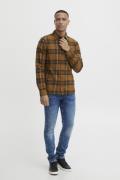 Blend Shirt Mand Bronze Brown Langærmede Skjorter Slim Fit Str L - hos...