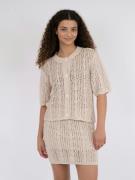 Neo Noir Ellen Crochet Knit Cardigan Kvinde Sand Cardigans Str 40 - ho...