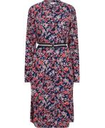 Saint Tropez Pelész Shirt Dress Kvinde Hibiscus Backyard Floral Midi K...