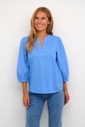 Kaffe Kajollia Blouse Kvinde Ultramarine Kortærmede Bluser Str 40 - ho...