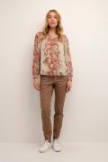 Cream Crnoviba Blouse Kvinde Pink Floral Paisley Langærmede Bluser Str...