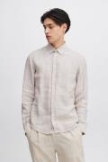 Casual Friday Cfanton BD LS Linen Shirt Mand Chateau Gray Langærmede S...