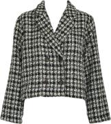 Minus Renete Short Jacket Kvinde Black Checked Overgangsjakker Str 40 ...