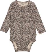 Wheat Body Liv Str 80/12m - Winter Flowers Langærmede Bodies Bomuld ho...