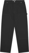 Woodbird Wbdenise Carpenter Pants Kvinde Black Bukser Med Brede Ben St...