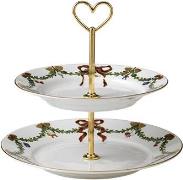 Royal Copenhagen Stjerne Riflet Jul 23 cm. Etagere Hvid, Multi Str H: ...