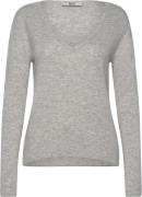 RM by Rosemunde Rmwsofia Wool LS Vneck Knit Kvinde Grå Langærmede T-sh...