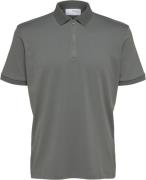 Selected Homme Slhfave ZIP SS Polo Noos Mand Agave Green Kortærmede Po...