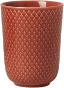 Lyngby Porcelæn Rhombe Krus 33 cl Terracotta Porcelæn Rød Str H:10,5 Ø...