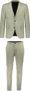 Lindbergh Plain Mens Suit Mand Dusty Olive Jakkesæt Str 46 - hos Magas...