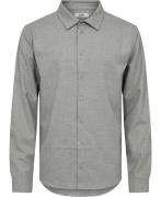 Magasin Theo Flannel Shirt GRS Recycled Mand Ultimate Gray Langærmede ...