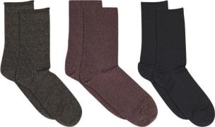 mpWoman Lucinda Socks 3pack Ankelstrømper Str 40/42 - Bomuld hos Magas...