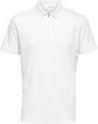 Selected Homme Slhfave ZIP SS Polo Noos Mand Blå Kortærmede Poloer Str...