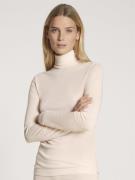 Calida Damen Top Langarm Kvinde Light Ivory Rullekraver Str L - Silke ...