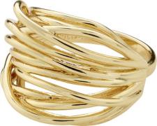 Pilgrim Pamela Recycled Ring Goldplated one size - Ringe hos Magasin