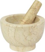 CILIO Morter Jupiter Marmor Beige Ø13cm Beige Str 13,5x13,5x14 - Køkke...