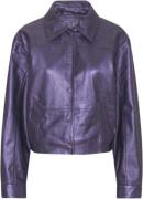 MDK Dunmore Disco 100% Leather Jacket Purple Kvinde Purple Læderjakker...