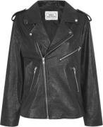 Lollys Laundry Rayll Leather Jacket OS Kvinde Black Læderjakker Str L ...