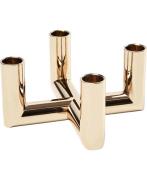 Uyuni Matrix Candle Holder 4'arm Mini Taper - Brass - 7,5 x 4,5 Guld -...