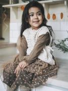 Fliink Tulle Heart Skirt Str 6Y/116 - Humus/carafe Nederdele Bomuld ho...