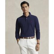 Polo Ralph Lauren Custom Slim Fit Mesh Polo Mand Navy Langærmede Poloe...