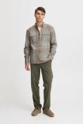 Casual Friday Cfaugusto LS Checked Overshirt Mand Silver Mink Melange ...