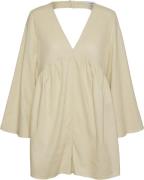 Something New Snemily LS Loose Playsuit ITY Kvinde Marzipan Langærmede...