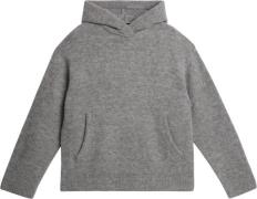 J. Lindeberg Broon Alpaca Blend Hoodie Mand Mid Grey Melange Hoodies S...