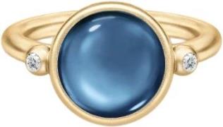 Julie Sandlau Prime Ring 56 Gold/sapphire Blue 56 - Ringe hos Magasin