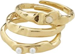 Pilgrim Ring : Trust : Guldbelagt : Hvid one size - Ringe hos Magasin