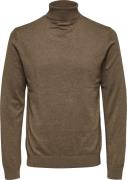 Selected Homme Slhberg Roll Neck B Noos Mand Teak/melange Turtlenecks ...