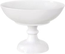 Royal Copenhagen Hvid Riflet Skål PÅ FOD, 15 CM Hvid Str 15 cm - Serve...