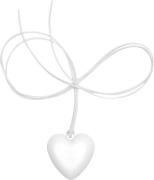 The Good Statement BIG Heart Necklace / White OZ - Halskæder Med Vedhæ...