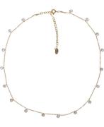 BeChristensen Susan White Zirconia Necklace Gold 38+5cm - Perlearmbånd...