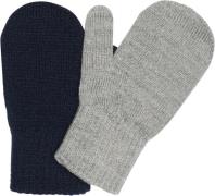 Melton Comfy Mittens 2pack 0-1Y - Vanter & Luffer Uld hos Magasin