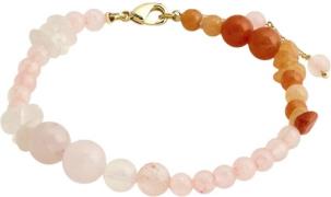 Pilgrim Soulmates Bracelet Rose/goldplated One size - Perlearmbånd hos...