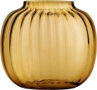 Holmegaard Primula Oval Vase Amber H12,5 Gul Str H:12,5 D:9 B:14,5 cm ...