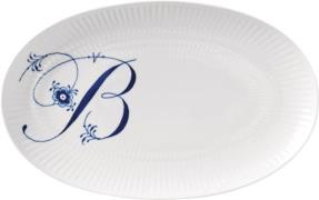 Royal Copenhagen Alfabet Asiet, B, 23,5 cm Hvid Str 23,5 cm - Serverin...