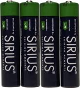 Sirius Decopower AAA Rechargeable Batteries, 4pcs set. Blue/green Str ...