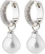 Pilgrim Edele Pearl Earrings Silverplated One size - Creoler hos Magas...