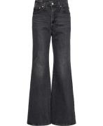 Levi's Ribcage Bells ON THE Town NO C Kvinde Sort Flared Jeans Str W28...