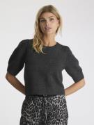 Neo Noir Martha Bow Knit Tee Kvinde Antracit Kortærmet Strik Str 40 - ...