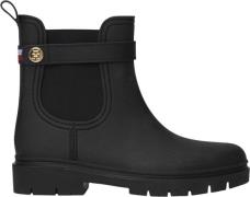 Tommy Hilfiger TH Stud Rubberised Rainboot Kvinde Black Gummistøvler S...