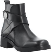 Cashott Casjosefine Zip Boot Leather Kvinde Black Støvletter Str 40 - ...