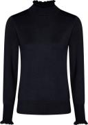 Micha Bbjumper_ BB Autumnviscoseknit Kvinde Navy Rullekraver Str S - h...