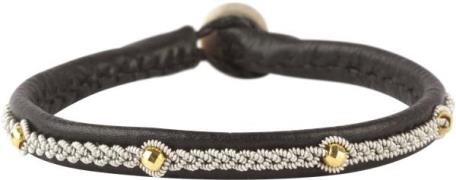 BeChristensen Victoria Facet Gold Beads Black L (20-21cm) - Kædearmbån...