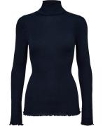 RM by Rosemunde Rmwbalta Modal LS Rollneck Blouse Kvinde Blå Kortærmed...